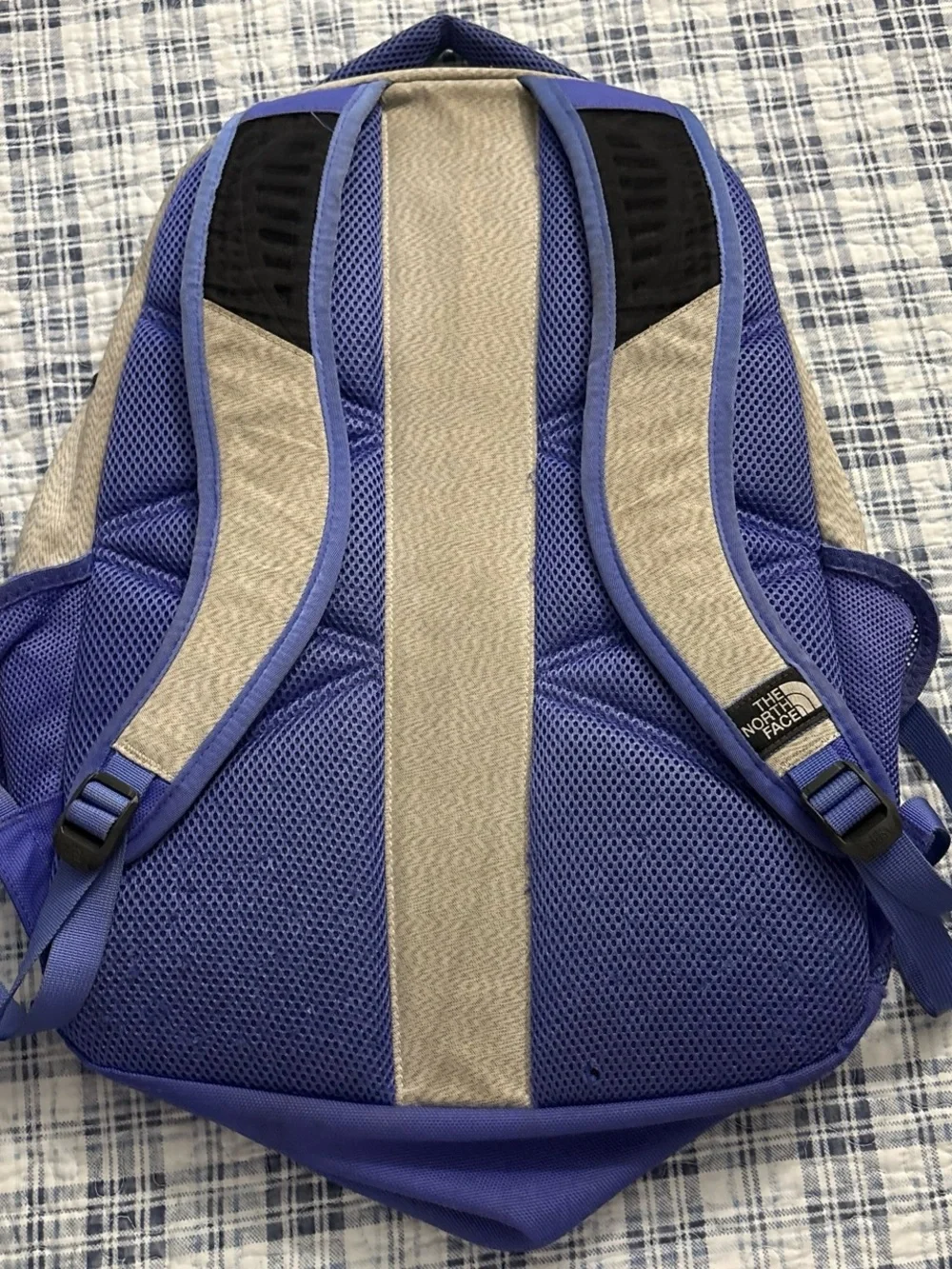 The North Face Men's Gray and Purple Daypack Backpack